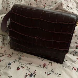 JW PEI - Mini Flap Bag in Brown Croc